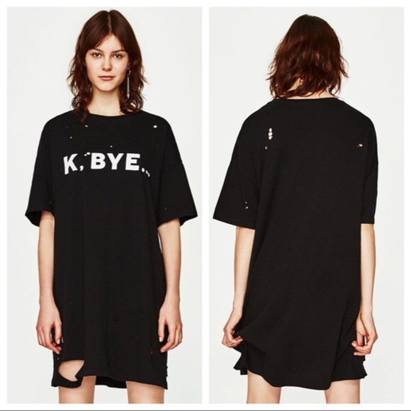 Zara “ K, BYE “Ripped Dress - Picture 1 of 7